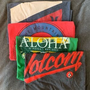 Four surf & skate t-shirts